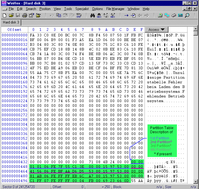 Creating a Backup of System Partitions Using WinHex