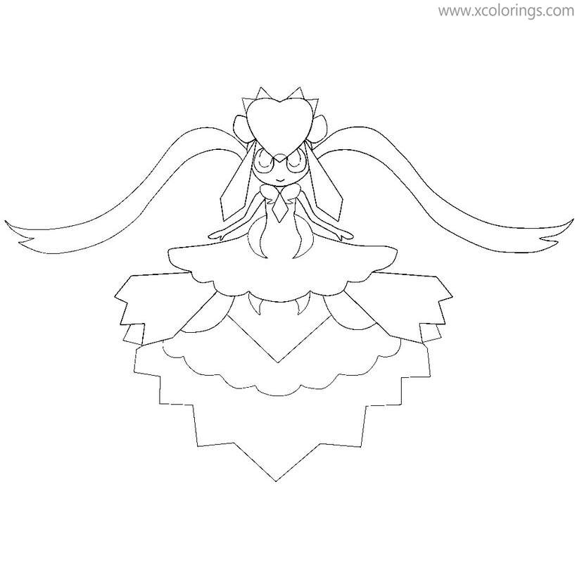 Mega Pokemon Coloring Pages Mega Diancie