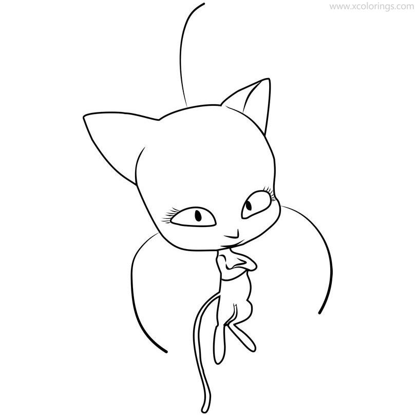 Miraculous Ladybug Coloring Pages Plagg Kwami