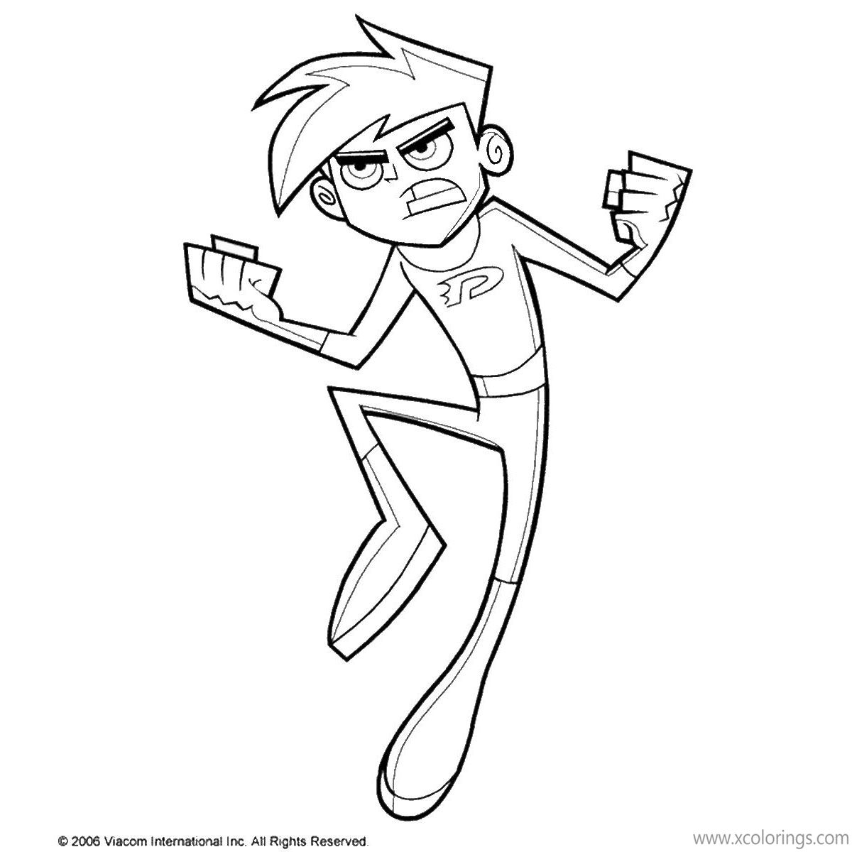 Danny Phantom is Angry Coloring Pages