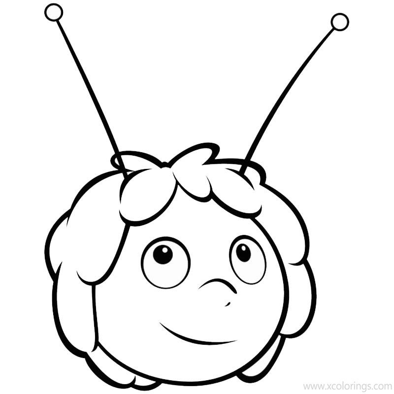 Maya The Bee Face Coloring Pages