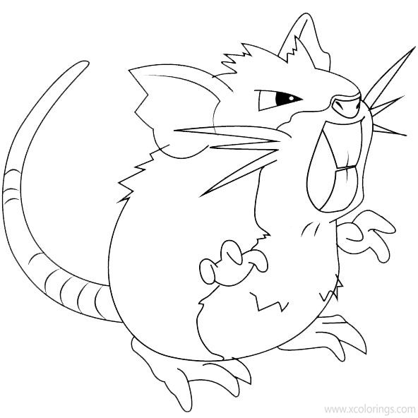 Raticate from Pokemon Coloring Pages