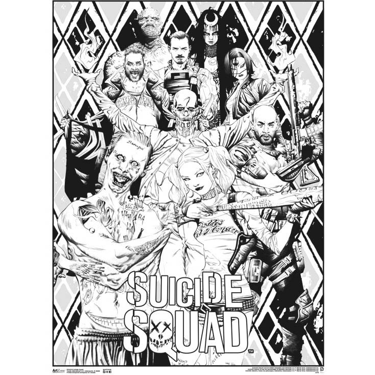 Suicide Squad Coloring Pages Characters