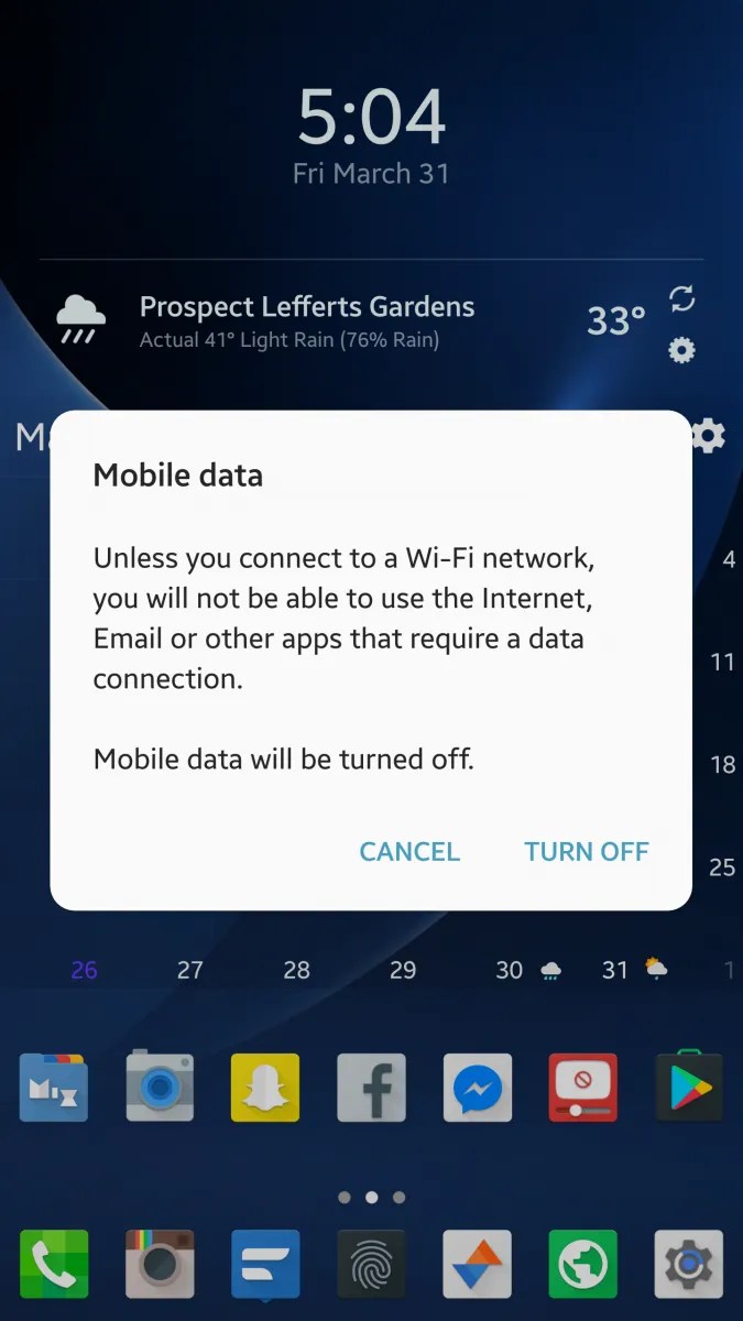How to Restore the Mobile Data and Mobile Hotspot Quick Settings