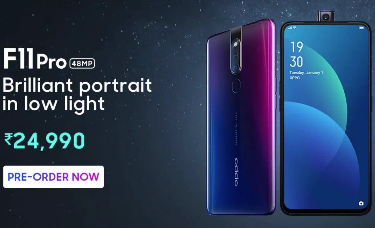 OPPO F11 Pro announced with popup camera and 48MP camera