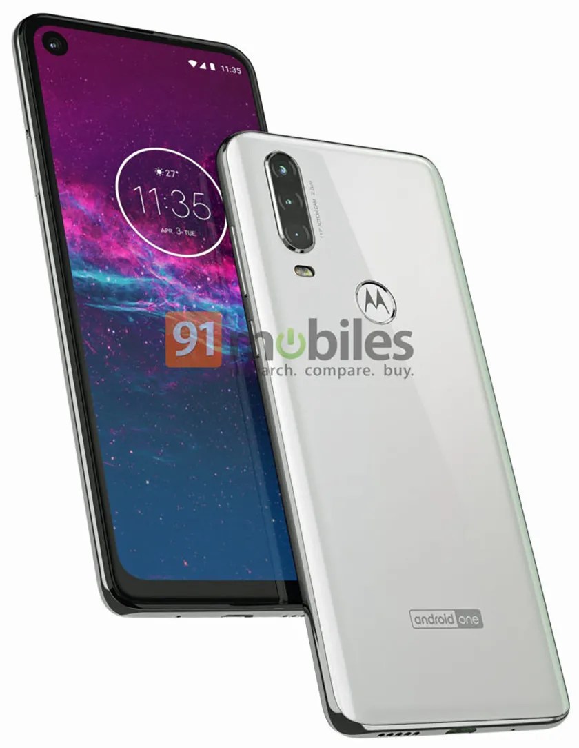 [Update New render in blue] Motorola One Action renders reveal triple rear cameras and punch