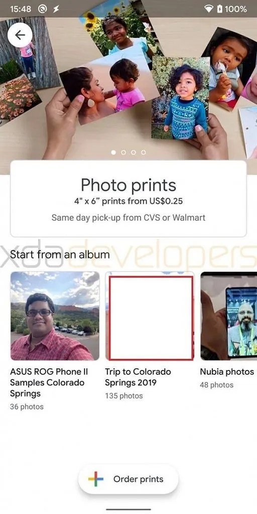 Google Photos tests Walmart/CVS Photo Prints and large Canvas prints