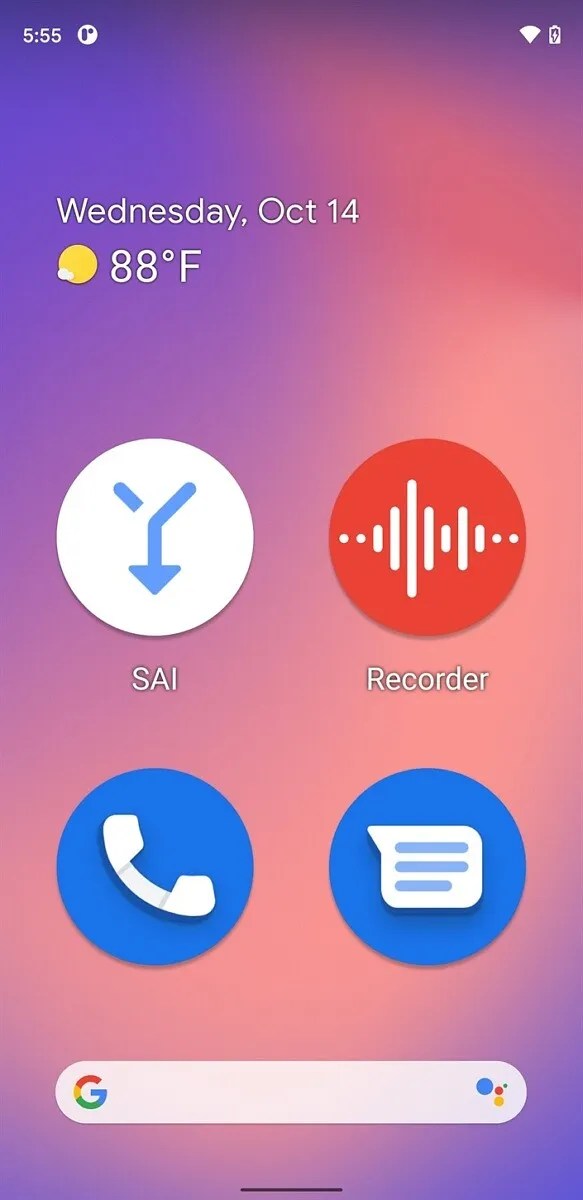 Download Pixel Launcher from the Google Pixel 5 adds grid