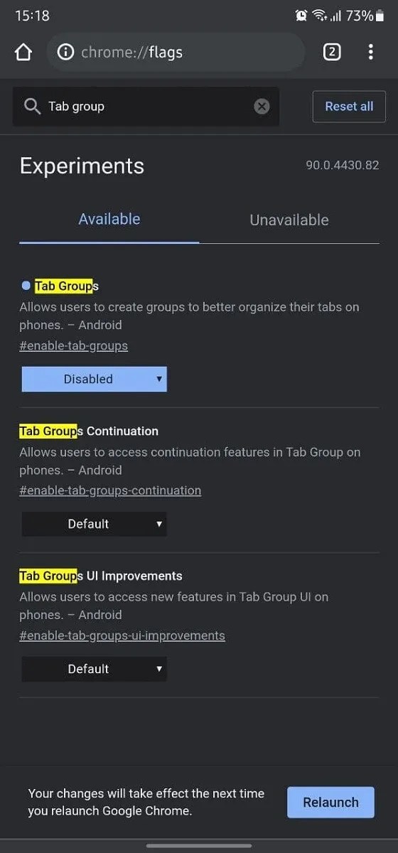How to turn off Google Chrome for Android's grid view for tabs