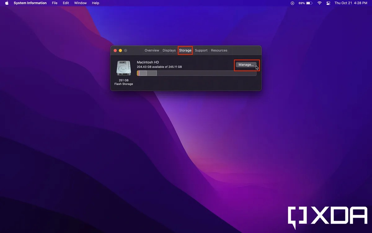 How to check storage on a Mac