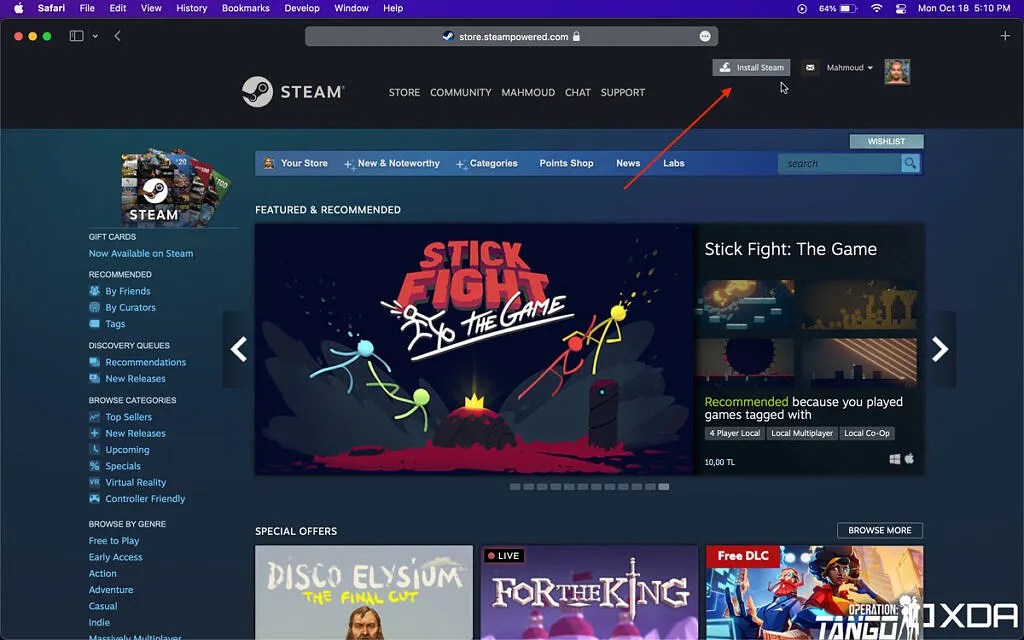 How to download Steam games on a Mac