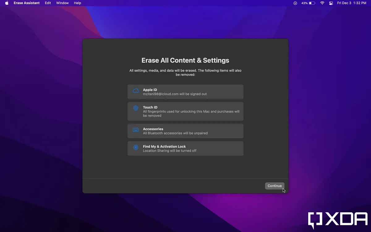 How to erase all content and settings on macOS Monterey