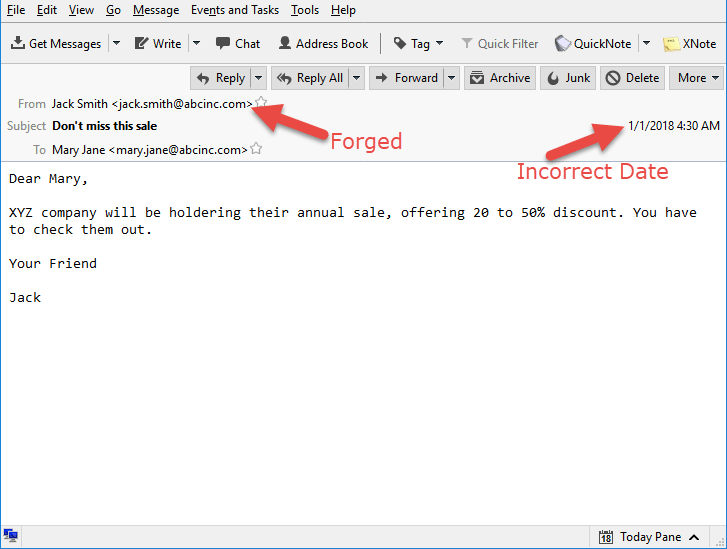 Difference between envelope and header from