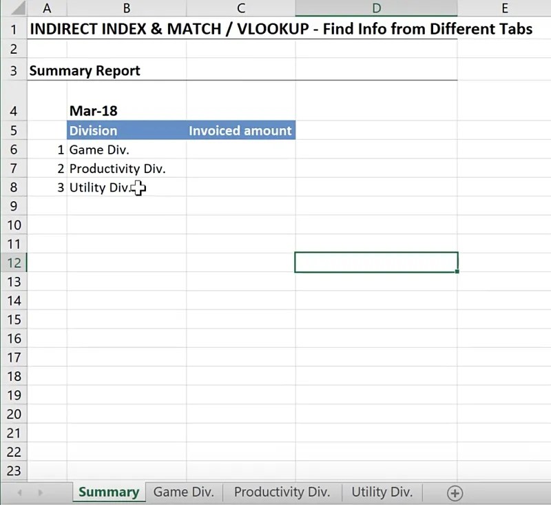 Use Index Match in Multiple Sheets in Excel Excel Tutorial [ult.edu.vn]