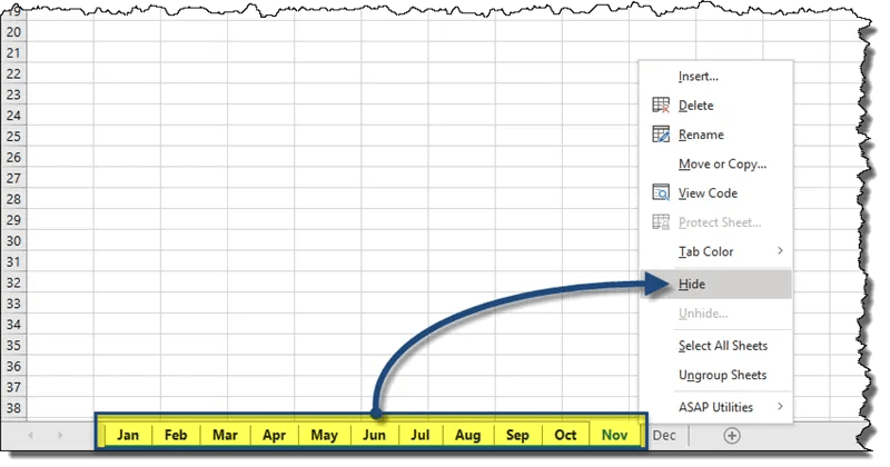 3 Methods to Unhide All Sheets in Excel (& how to hide) - Xelplus