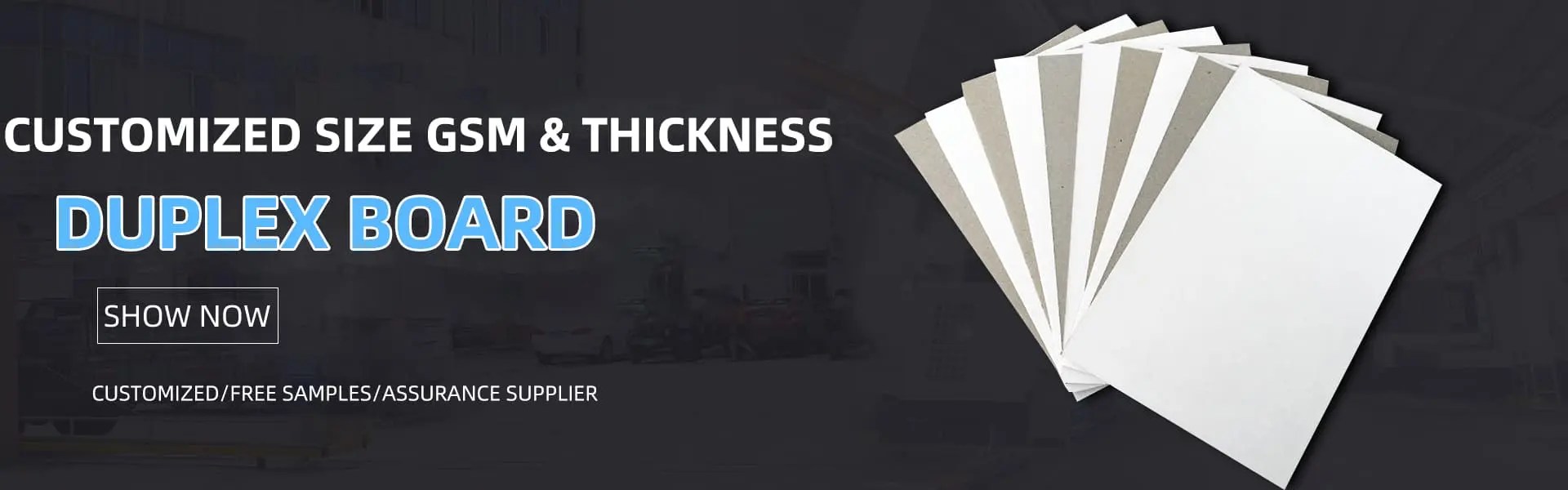 Coated/Uncoated Duplex Paper Board Grey