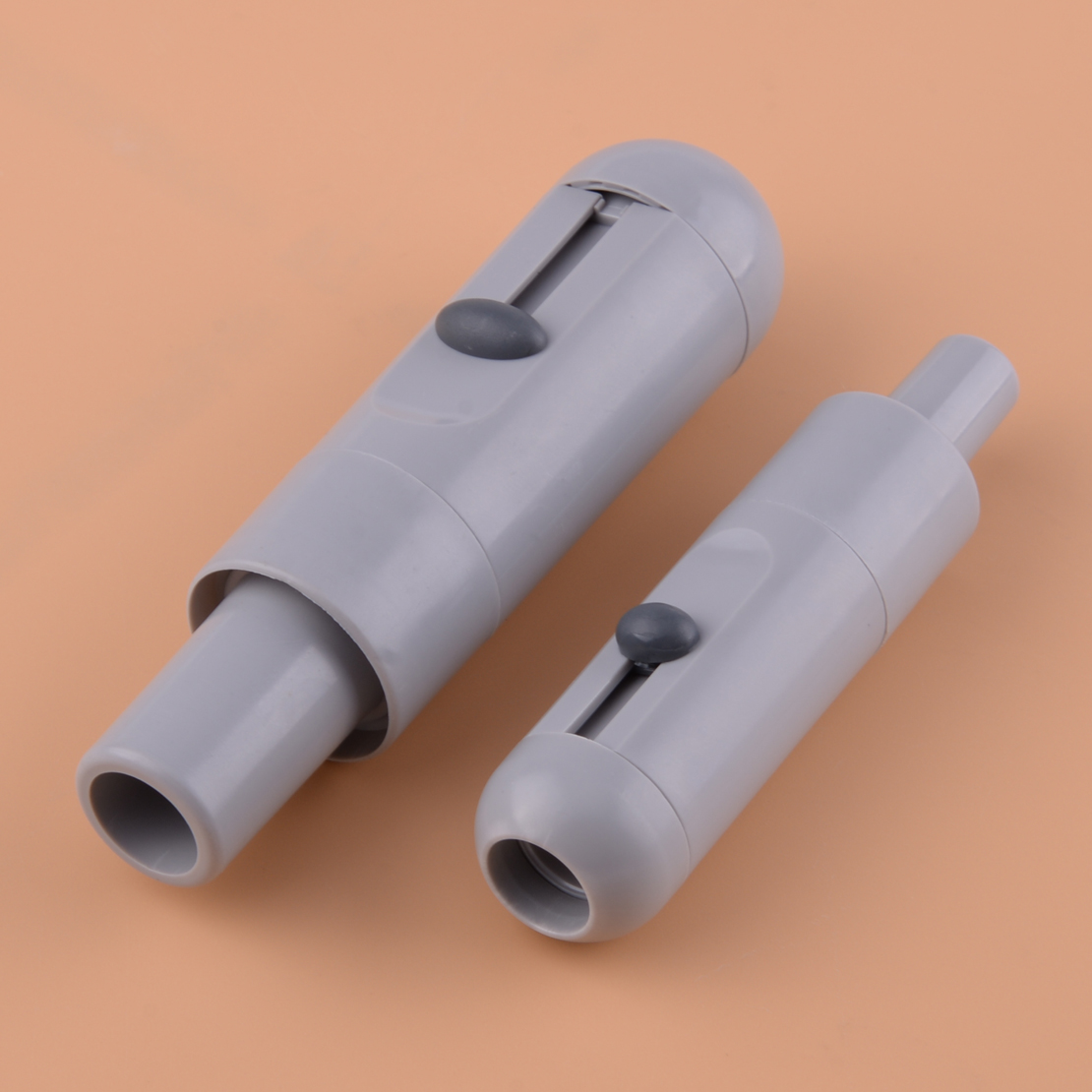 2Pcs HVE Grey Dental Suction Tube Convertor Saliva Ejector Adjustable