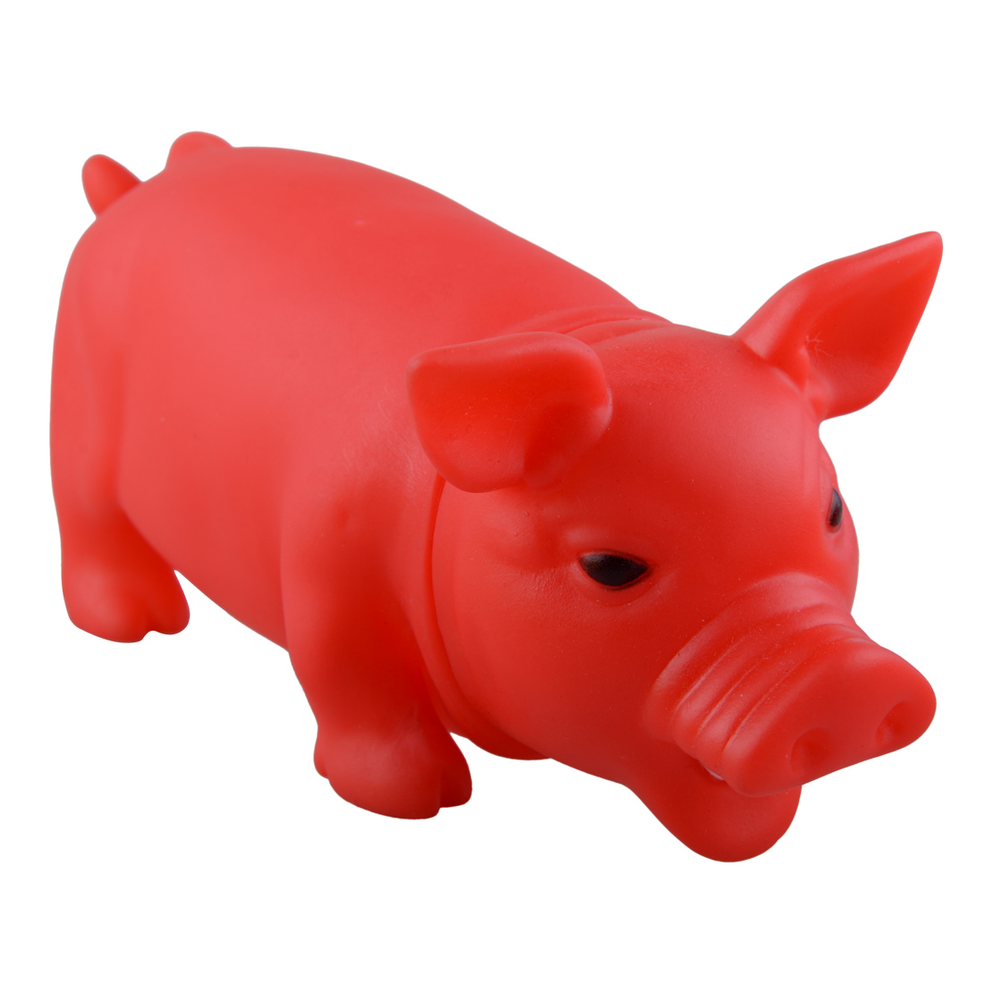 Rubber Superman Pig Grunting Animal Squeaky Dog Pet Chew Fetch Play Toy