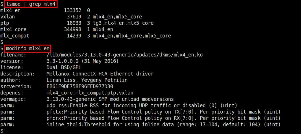 How to install a device driver for Mellanox ConnectX-4 Ethernet card on
