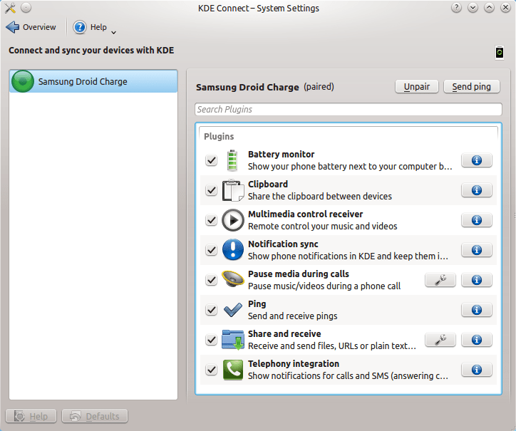 How to integrate Android into KDE Linux desktop
