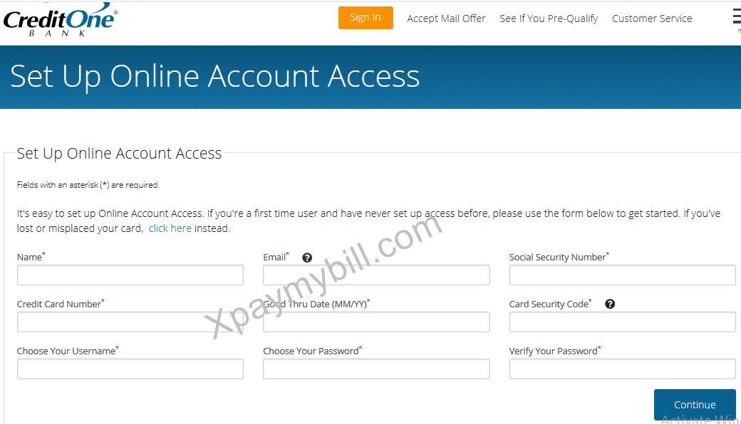 Login Payment Credit One Bank Online Banking Login