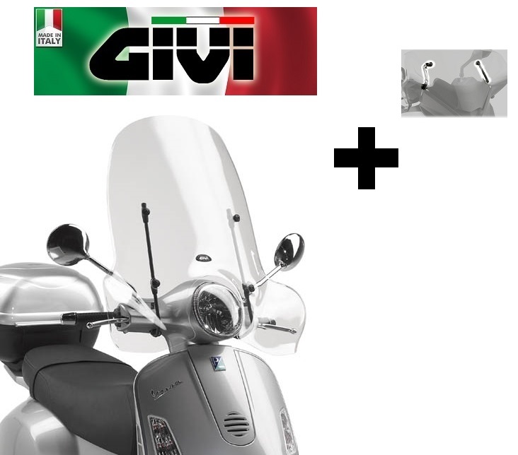 Windscreen Complete Clear Piaggio Vespa GTS 125250300 2006 104A GIVI