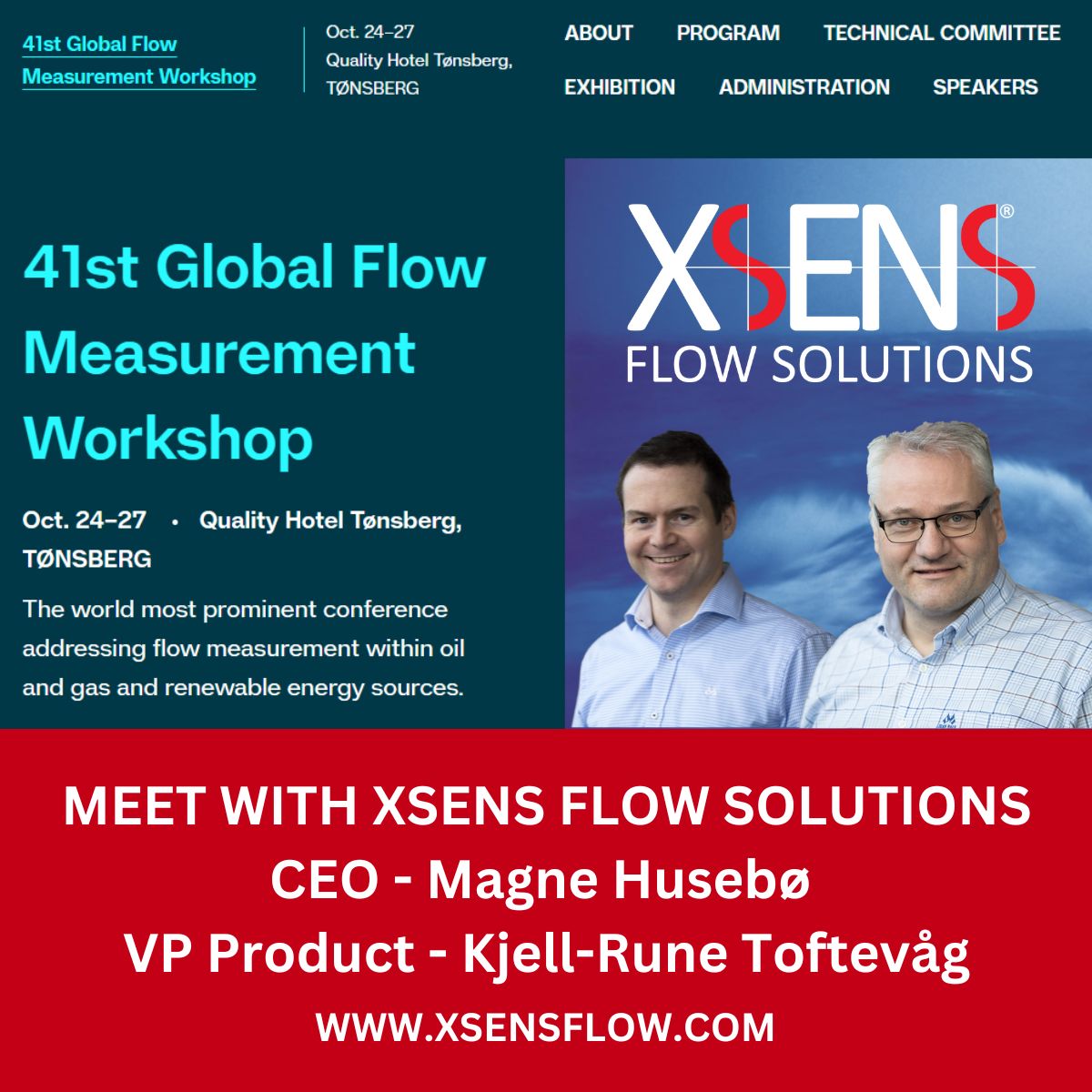 Meet XSENS at the 41st Global Flow Measurement
