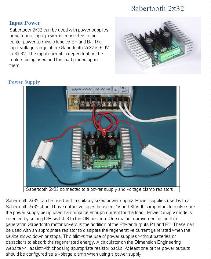 Tutorial - SMC3-SPS Sabertooth Packet Serial PID motor driver w/SoftStart