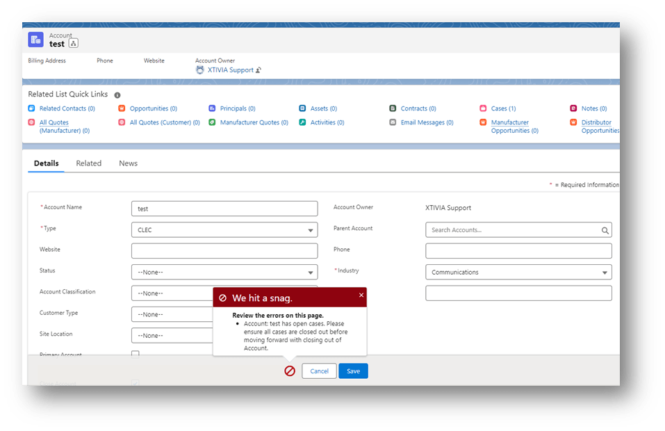 Salesforce Custom Error Messages for RecordTriggered Flows XTIVIA