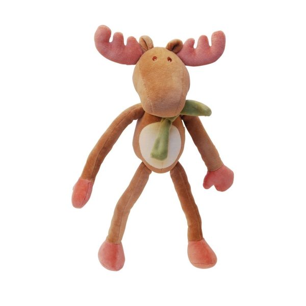 Simply Fido Organic Toy with Squeaker Moose Xtra Dog Soft, Fleece