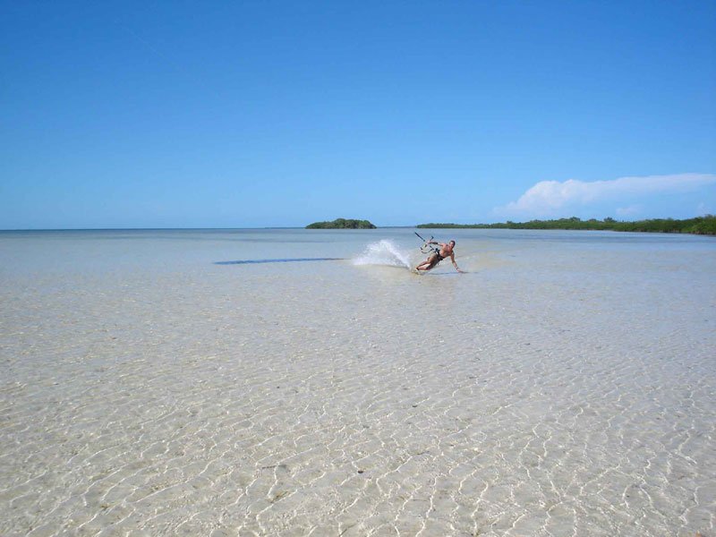 Kiteboarding Isla Blanca Yucatan Peninsula Quintana Roo Mexico