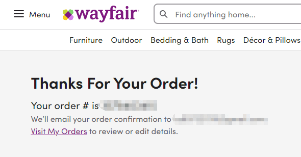 wayfair虚拟信用卡购物测试与教程虚拟信用卡