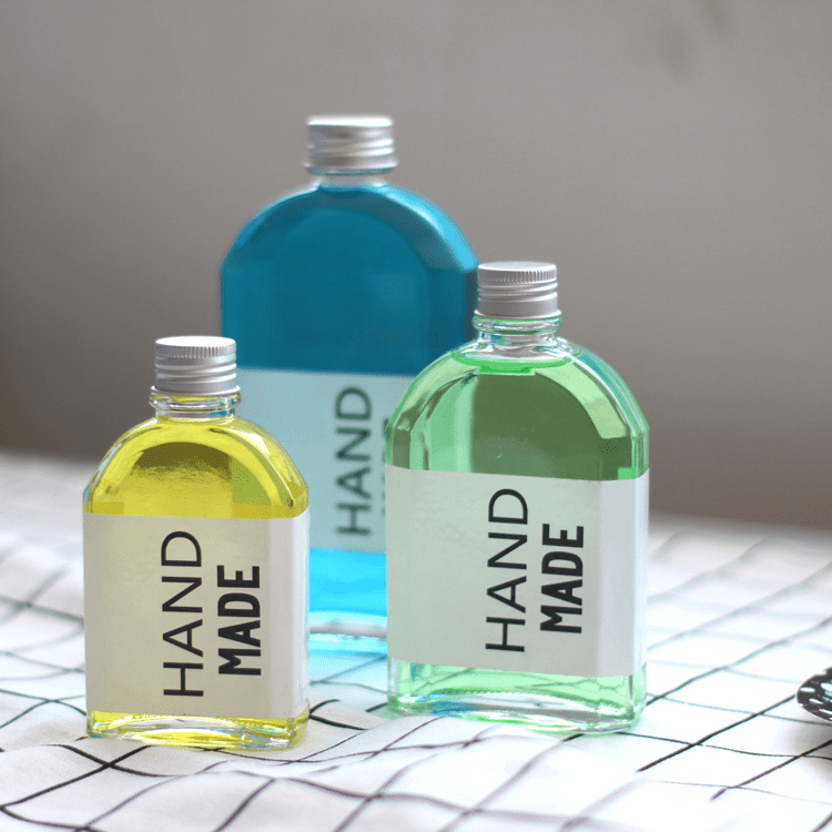 100ml 200ml 250ml 350ml clear flat cold brew glass coffee bottles with