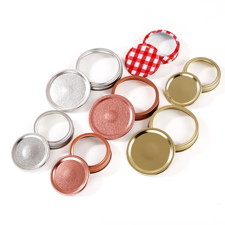 wholesale 70mm 86mm two pieces screw metal lids mason jar lids