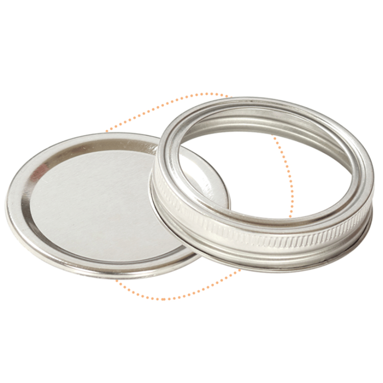 wholesale 70mm 86mm two pieces screw metal lids mason jar lids