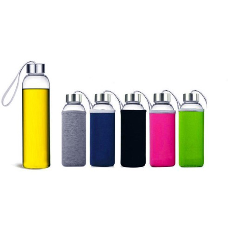 Wholesale 300ml 400ml 500ml Glass Water Bottles/pocket glass bottle for