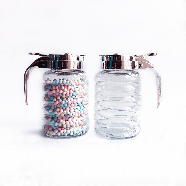 260ml household condiment glass bottle with handle for pepper and salt