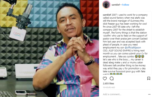 Samklef Outs Daddy Freeze