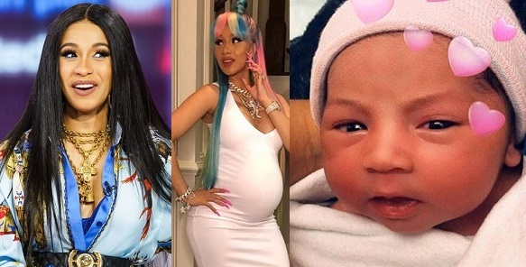 Latest Celebrity Mother, Cardi B shares first photo of her daughter