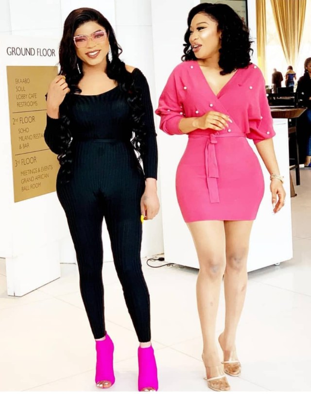 Bobrisky looks like a man that he is, in new UNFILTERED VIDEO with Tonto Dikeh (Watch)