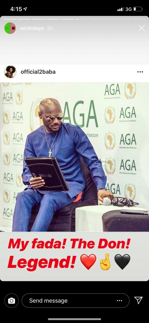 “My fada The Don!” - Wizkid hails 2Baba to debunk controversial snub Video