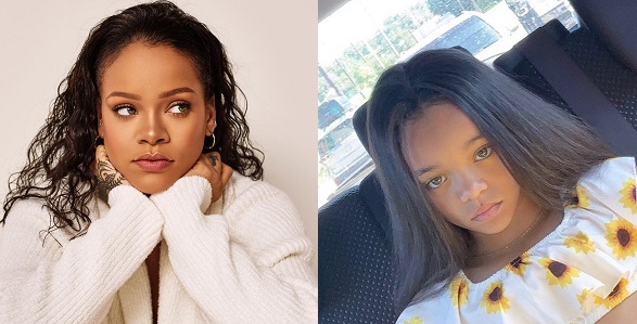 Rihanna gets stunned after she comes across viral photo of a little girl who looks so much like her