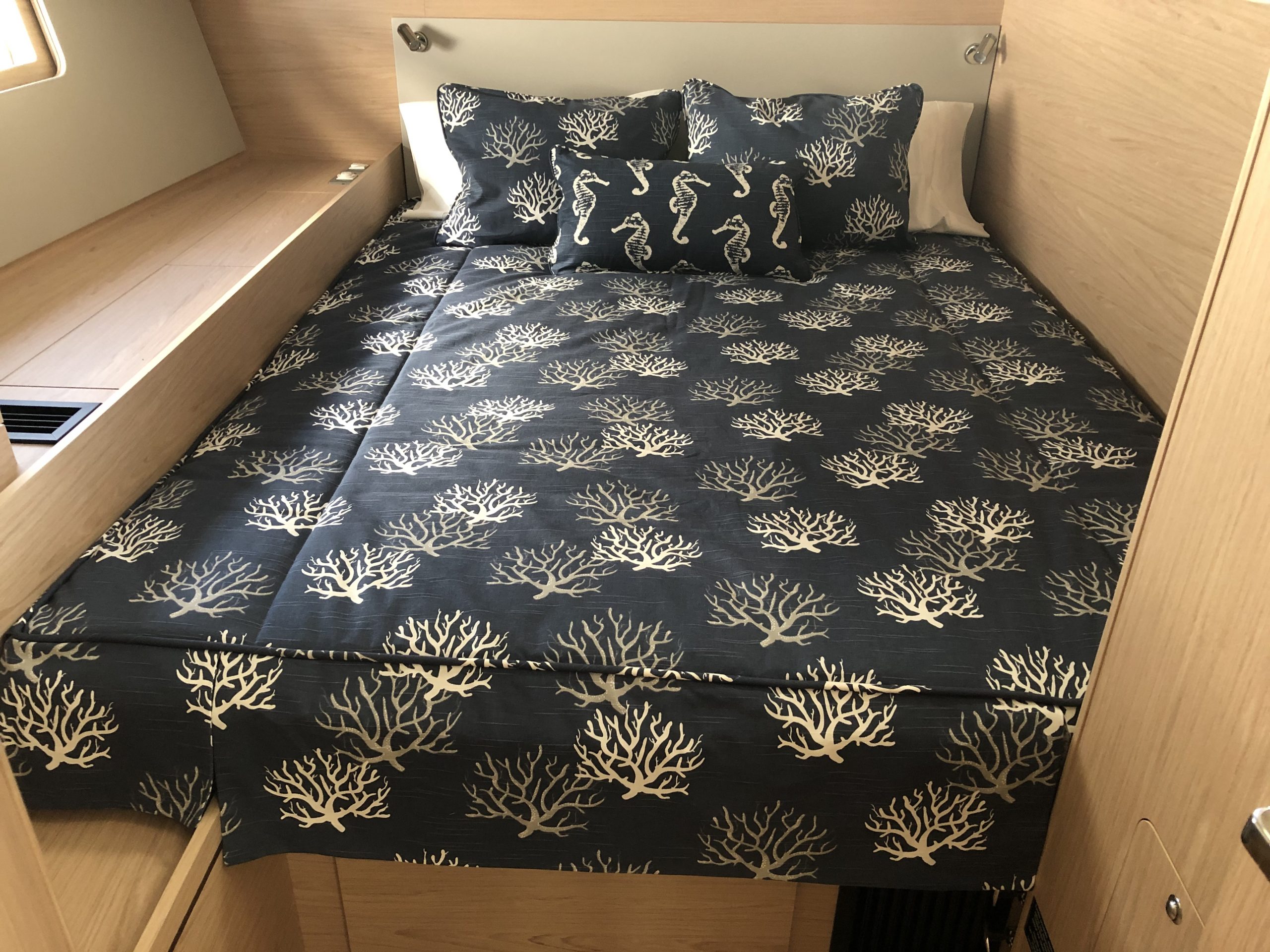 View Our Best Boat Bedding Package Examples & Fabric Choices