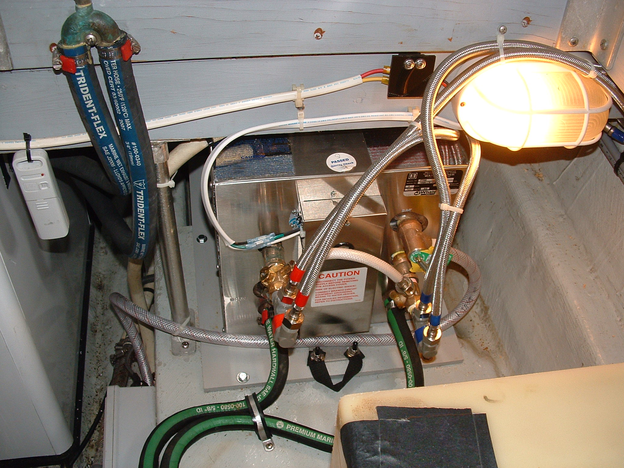 Hot water heater removal 1993 Luhrs 290 Open Luhrs Yacht