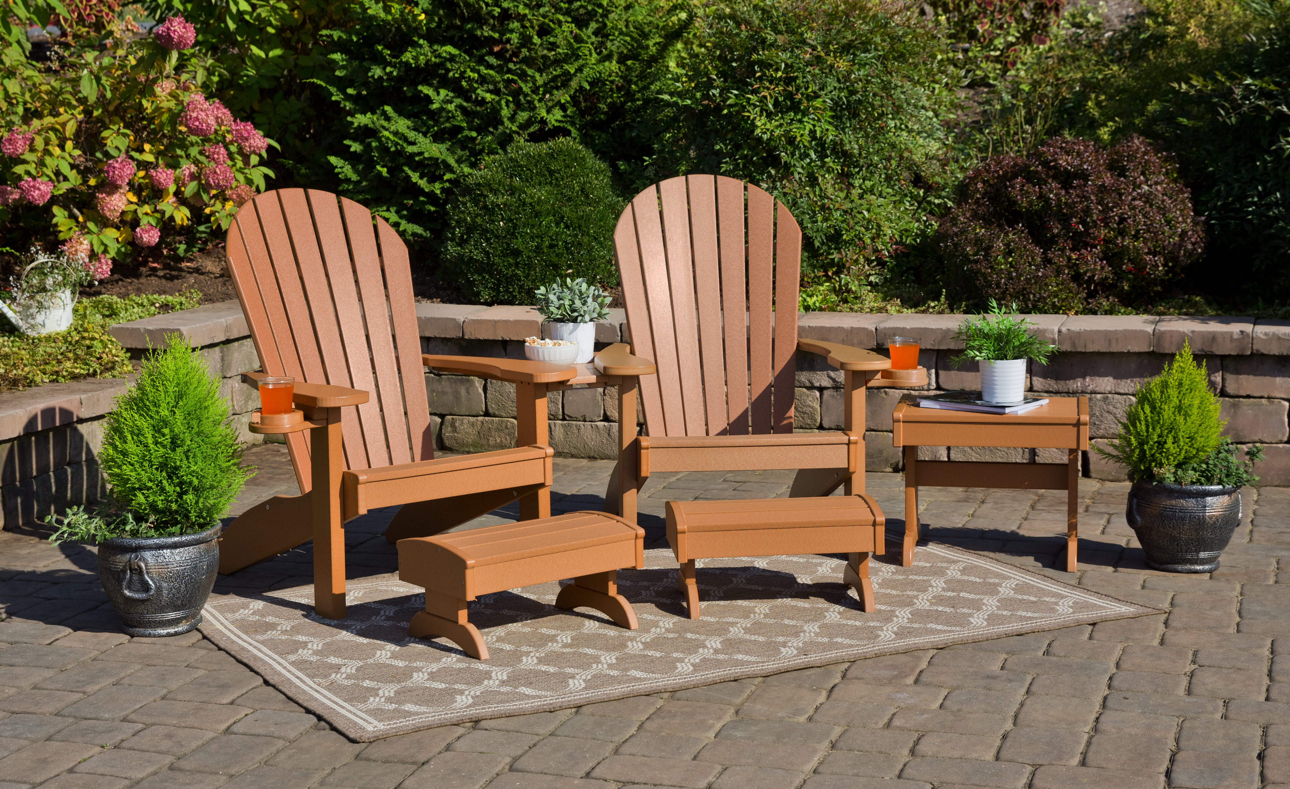 Poly Adirondack Chair Companion Deluxe Set YardCraft