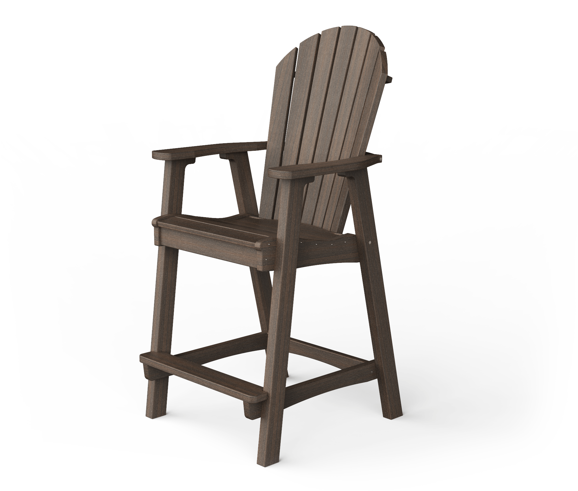 Outdoor Bar Height Adirondack Chairs Poly Adirondack Bar Height Chair With Wood Grain Finish YardCraft