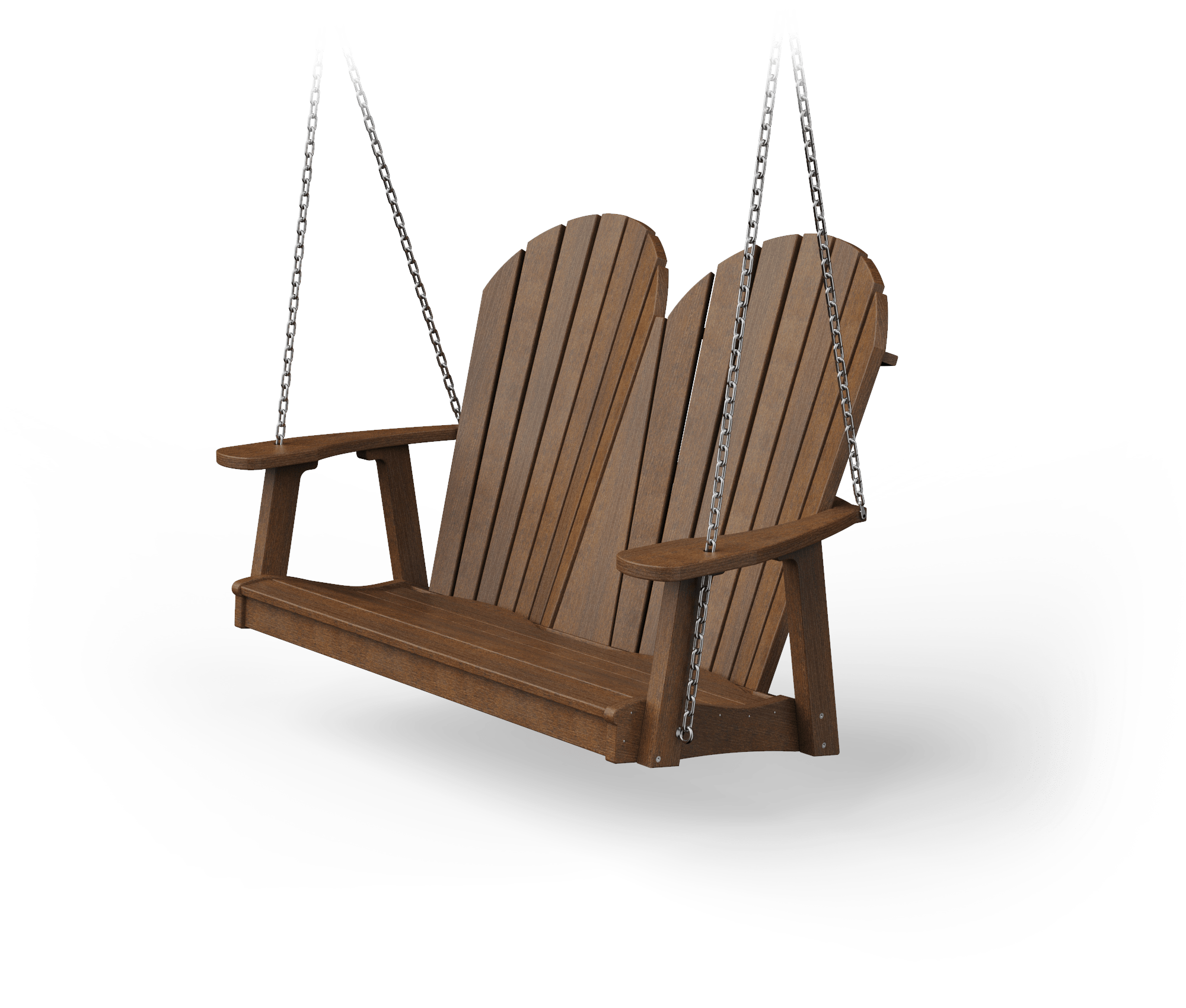 Poly Adirondack Porch Swing (Wood Grain Series) YardCraft