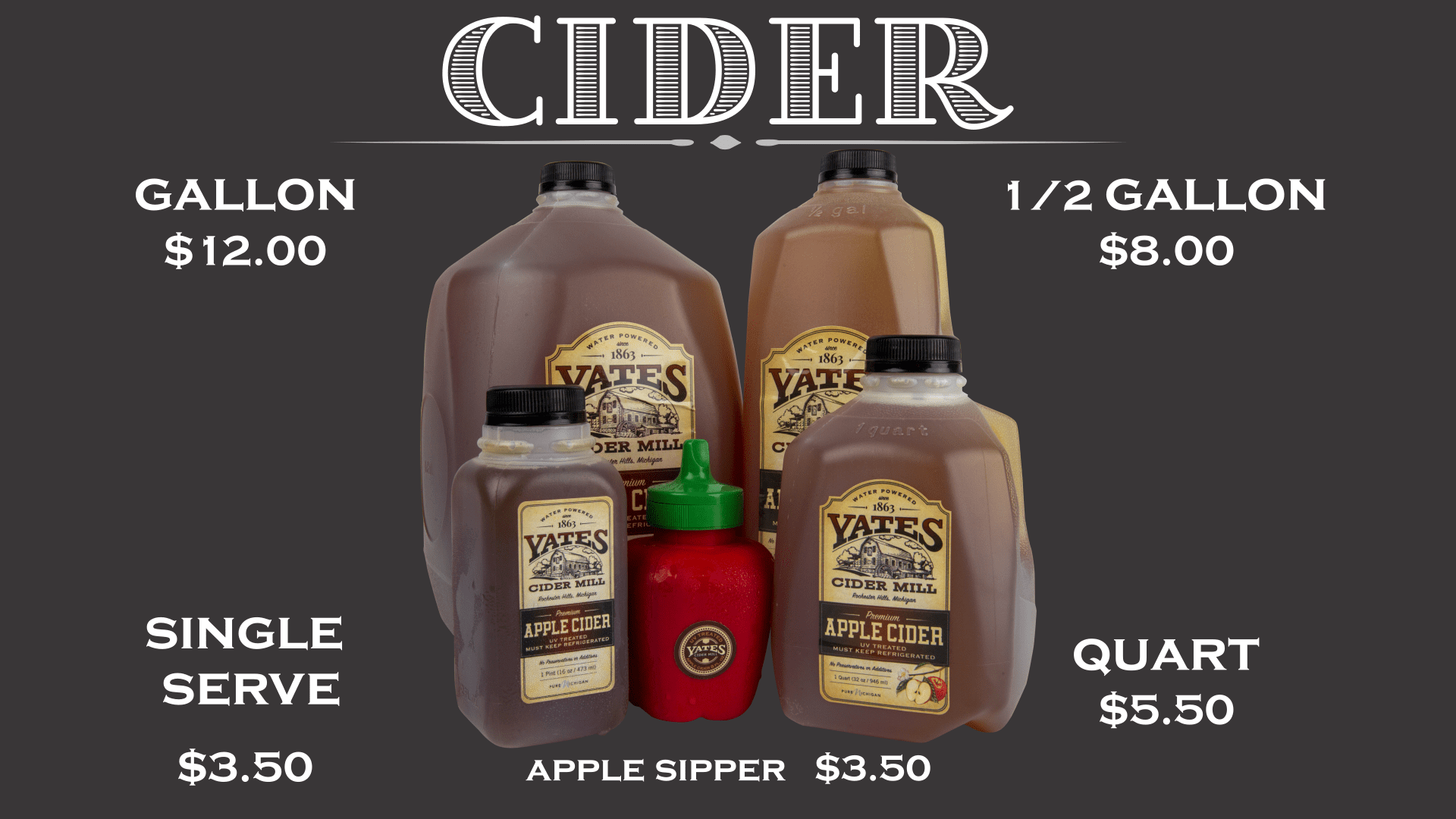 Canterbury Online Menu • Yates Cider Mill