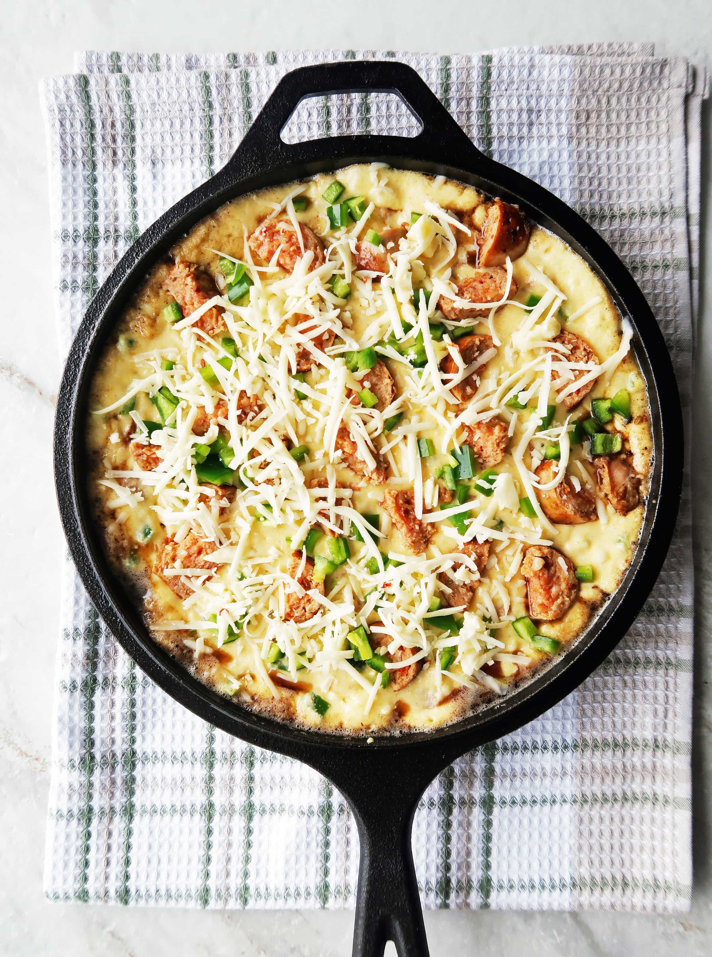 Jalapeño Maple and Sausage Skillet Cornbread Yay! For Food