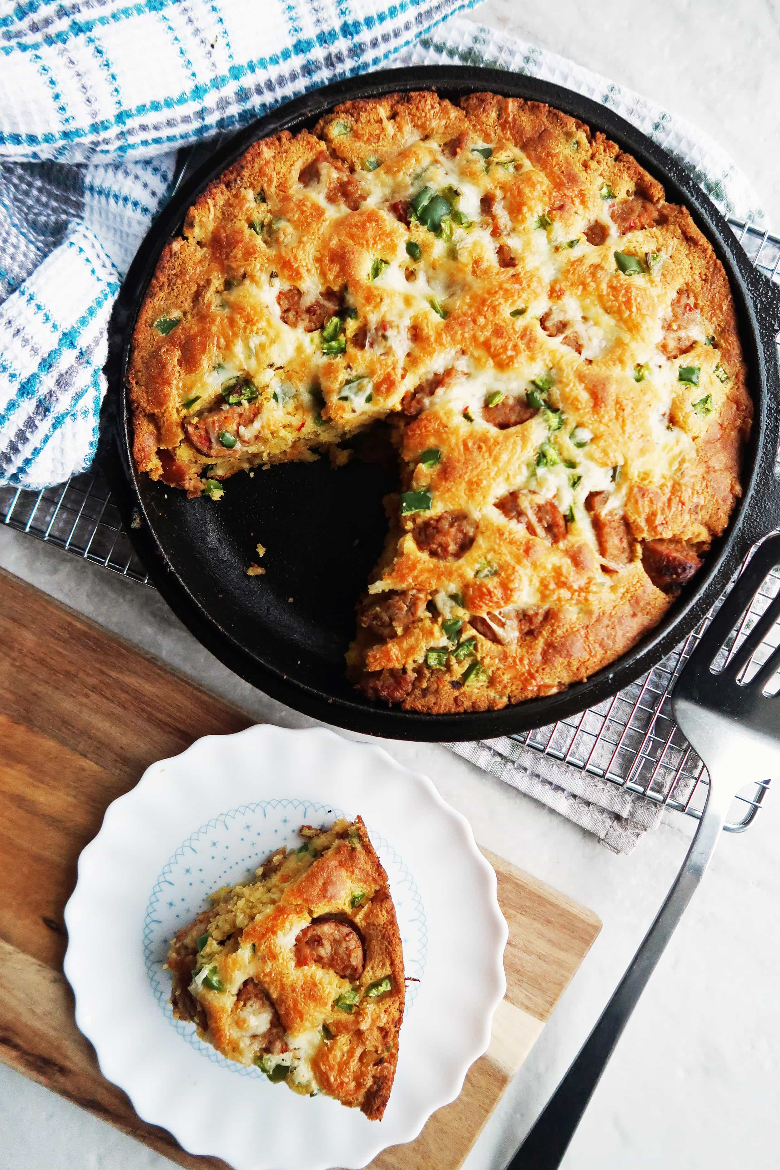 Jalapeño Maple and Sausage Skillet Cornbread Yay! For Food